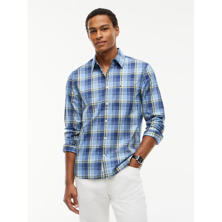 CAMISA HOMBRE  TOMMY HILFIGER TJM REG POPLIN PATTERN SHIRT