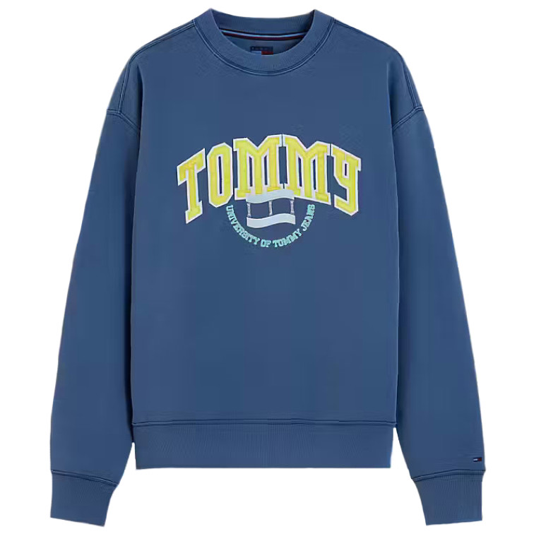 SUDADERA HOMBRE  TOMMY HILFIGER TJM RLX VARSITY CREST CNCK