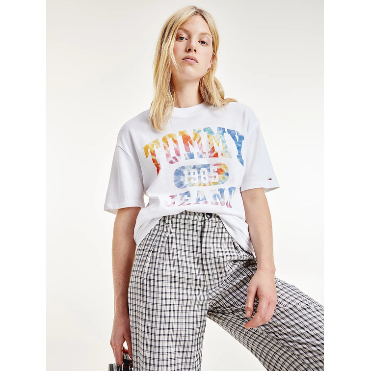 CAMISETA MUJER  TH TJW OVRSZD TIE DYE 3 SS
