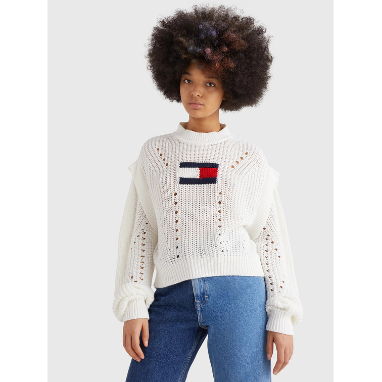 JERSEY DE PUNTO CON LOGO TEJIDO MUJER TOMMY JEANS