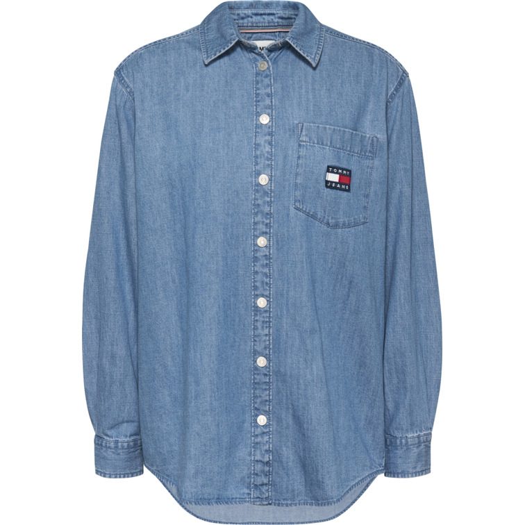 CAMISA BOYFRIEND DE CHAMBRAY CON PARCHE MUJER TOMMY JEANS