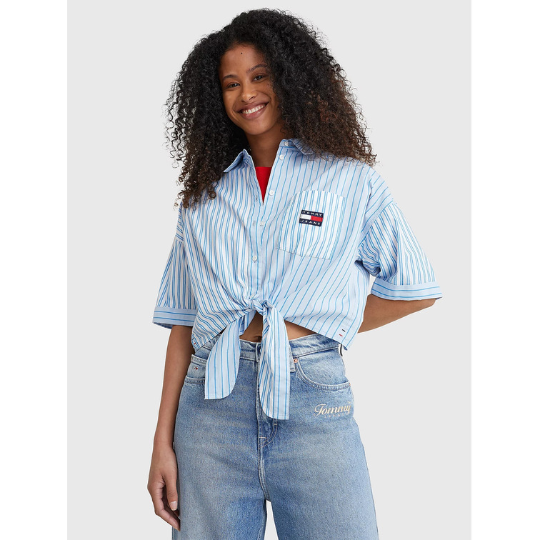 CAMISA CORTA CON LAZO MUJER TOMMY JEANS