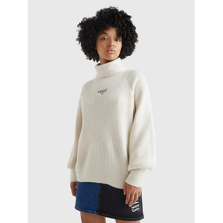 JERSEY DE PUNTO ELÁSTICO CON CUELLO CISNE MUJER TOMMY JEANS