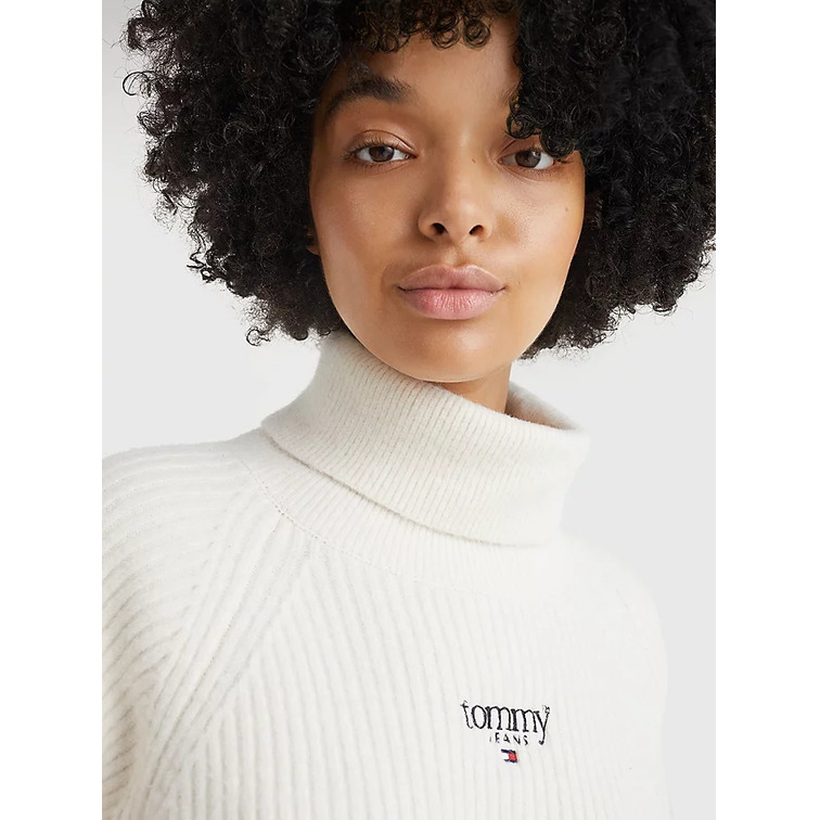 JERSEY DE PUNTO ELÁSTICO CON CUELLO CISNE MUJER TOMMY JEANS