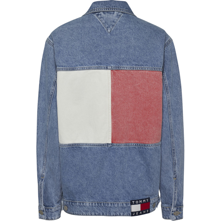 CAZADORA VAQUERA OVERSIZE CON LOGO EN LA ESPALDA MUJER TOMMY JEANS