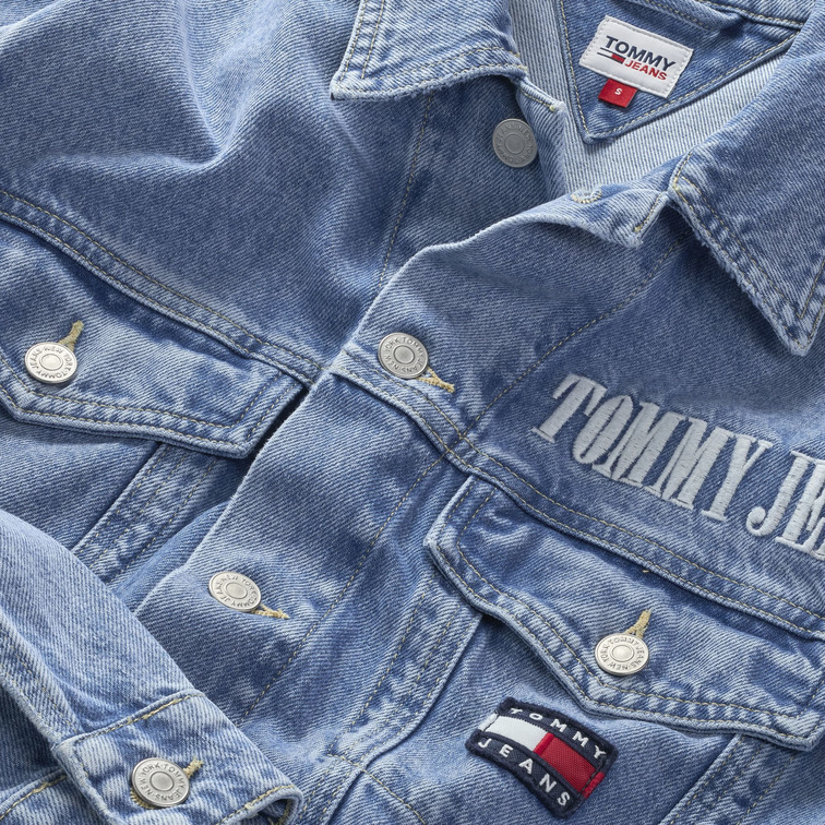 CAZADORA VAQUERA OVERSIZE CON LOGO EN LA ESPALDA MUJER TOMMY JEANS