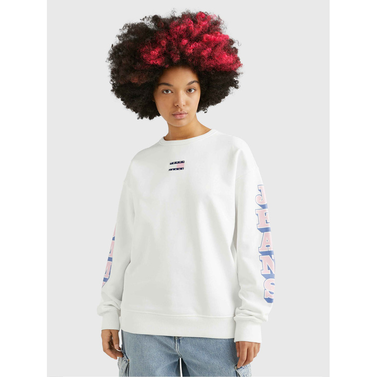 SUDADERA DE CORTE AMPLIO CON LOGO Y PARCHE MUJER TOMMY JEANS