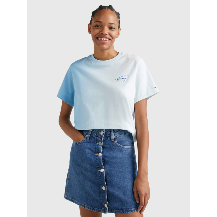 CAMISETA DE CORTE CLÁSICO CON EFECTO DEGRADÉ MUJER TOMMY JEANS