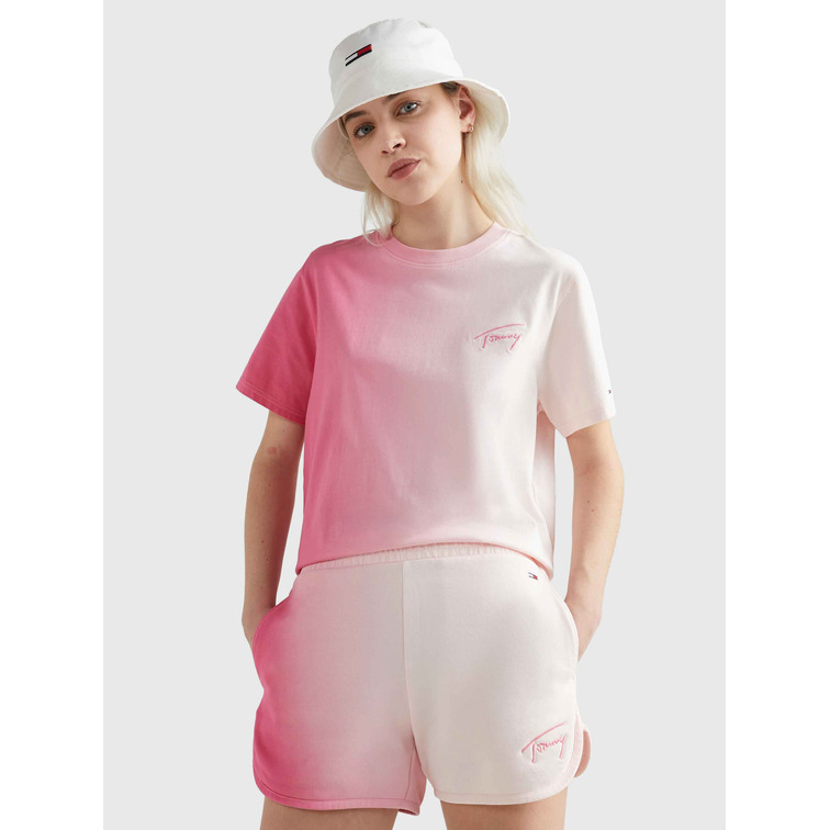 CAMISETA DE CORTE CLÁSICO CON EFECTO DEGRADÉ MUJER TOMMY JEANS