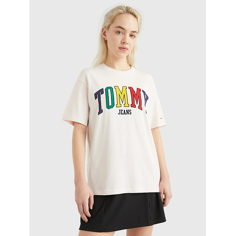 CAMISETA DE CORTE AMPLIO CON LOGO MULTICOLOR MUJER TOMMY JEANS