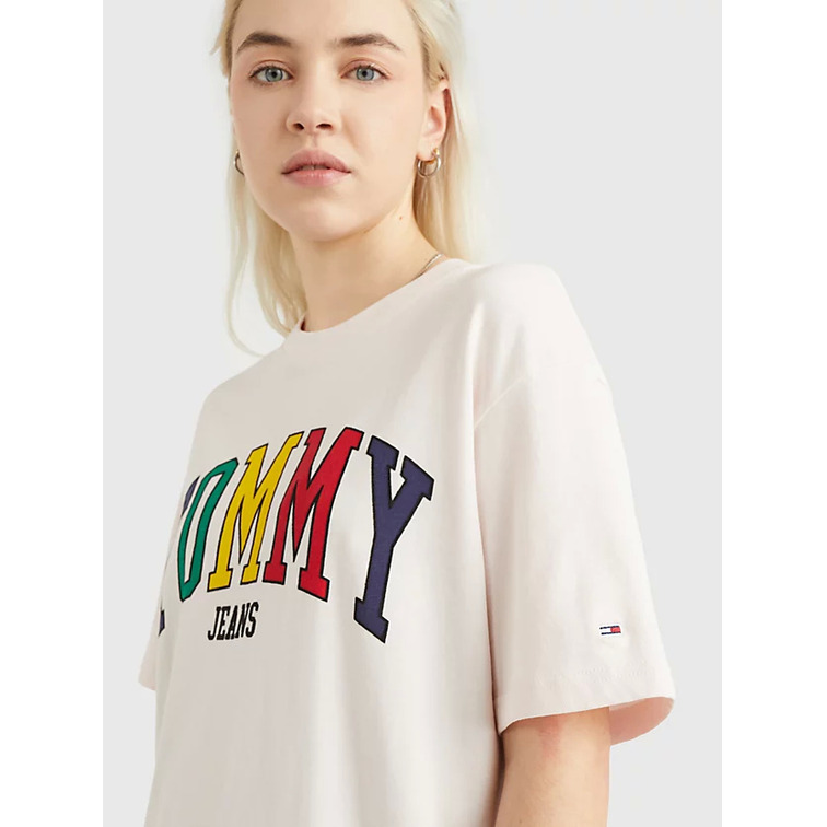 CAMISETA DE CORTE AMPLIO CON LOGO MULTICOLOR MUJER TOMMY JEANS