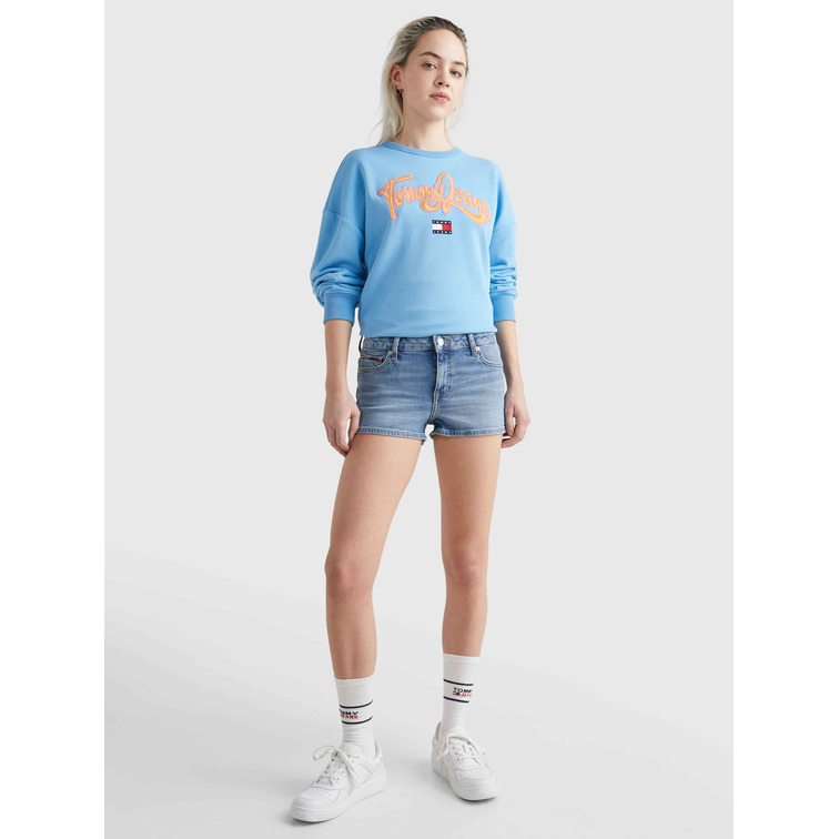 SHORT VAQUERO CEÑIDO DE TALLE MEDIO MUJER TOMMY JEANS NORA