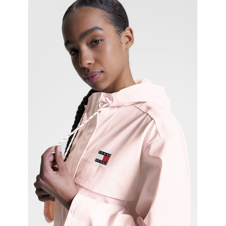 CORTAVIENTOS LARGO CON CAPUCHA MUJER TOMMY JEANS
