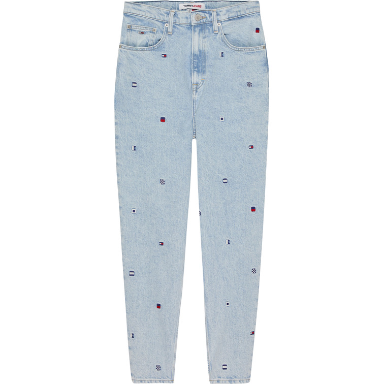 VAQUERO MOM FIT CON LOGO BORDADO MUJER TOMMY JEANS 