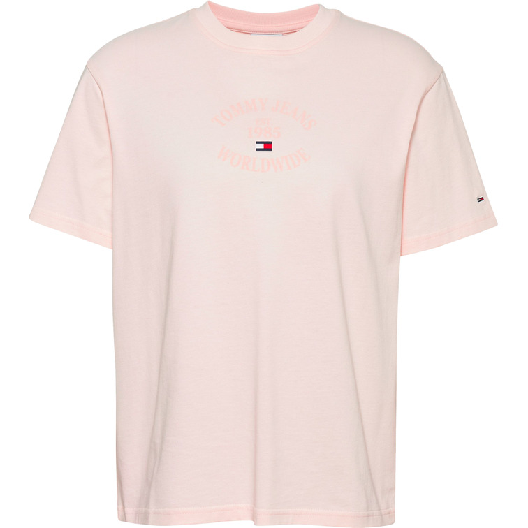 CAMISETA AMPLIA DE PUNTO CON LOGO BORDADO MUJER TOMMY JEANS