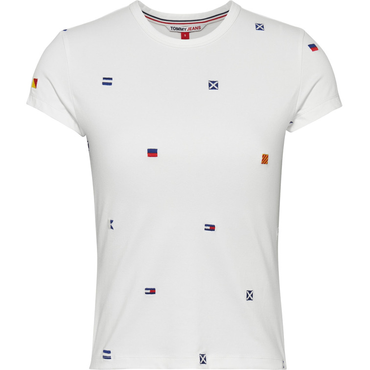 CAMISETA CON LOGOS BORDADOS MUJER TOMMY JEANS ARCHIVE