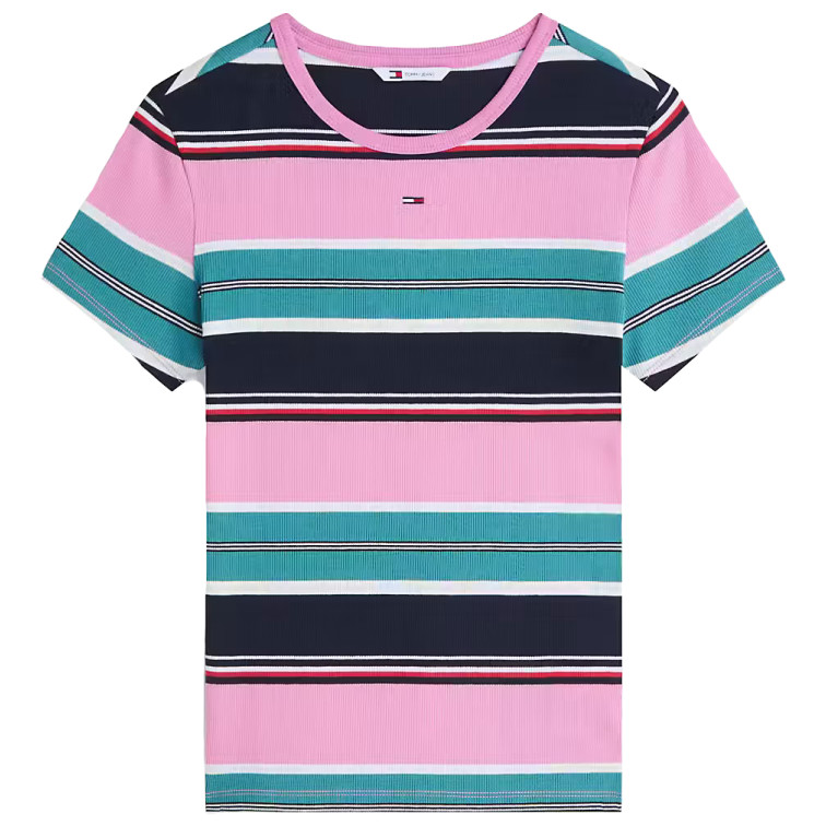 CAMISETA MUJER  TOMMY HILFIGER TJW SLIM ESSENTIAL RIB SS