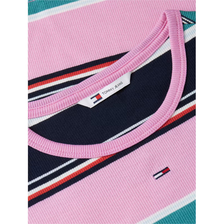 CAMISETA MUJER  TOMMY HILFIGER TJW SLIM ESSENTIAL RIB SS
