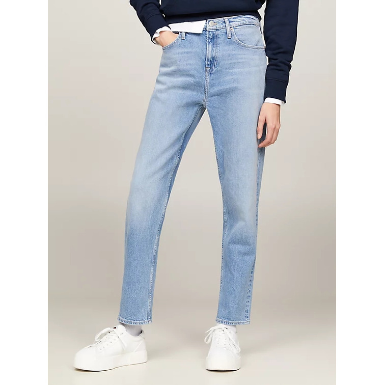 VAQUERO MUJER TOMMY JEANS IZZIE AJUSTADOS TALLE ALTO