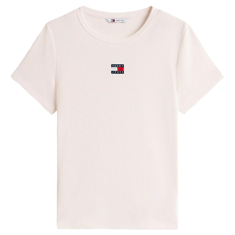 MUJER TJW SLIM BADGE RIB TEE YBL
