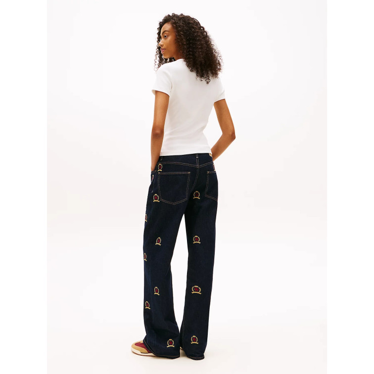 MUJER TJW SLIM BADGE RIB TEE YBL