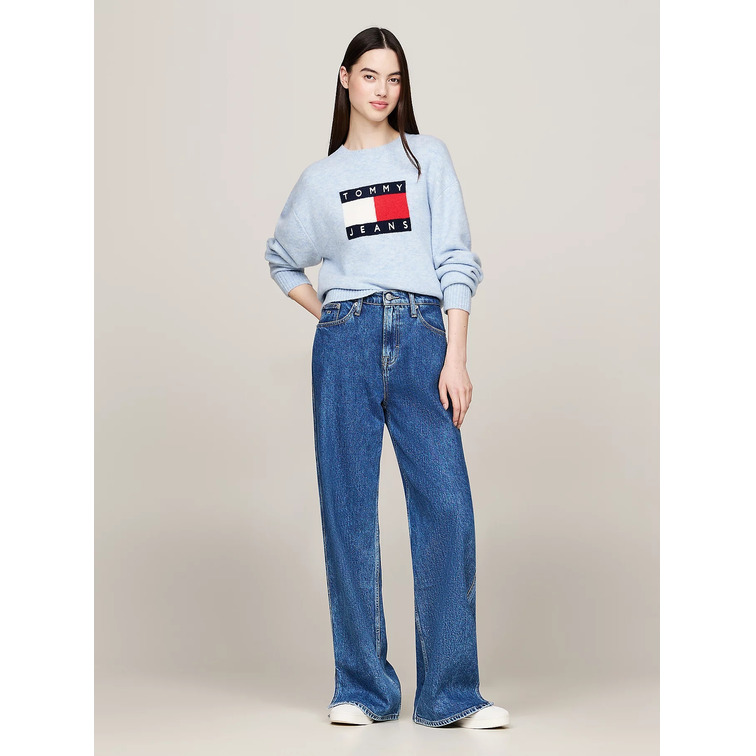 JERSEY AMPLIO DE MELÁNGE DE LANA MUJER TOMMY JEANS