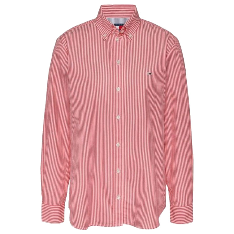 CAMISA DE RAYAS MUJER TOMMY JEANS DE POPELÍN FIT REGULAR