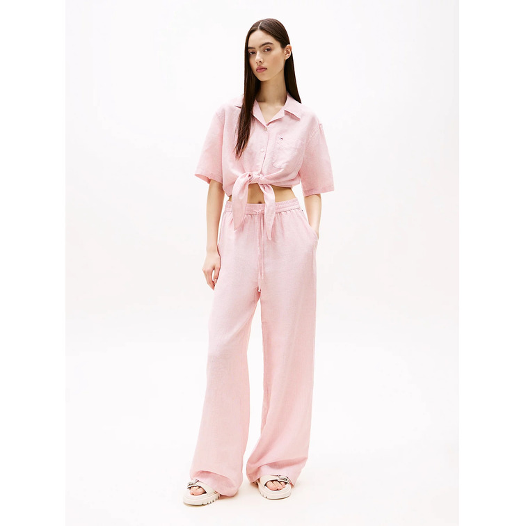 PANTALÓN ANCHO MUJER TOMMY JEANS CON LINO