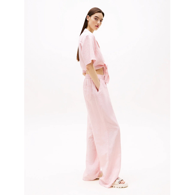PANTALÓN ANCHO MUJER TOMMY JEANS CON LINO