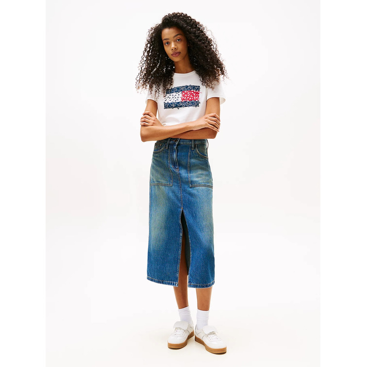 CAMISETA MUJER TOMMY JEANS LOGO FLORAL