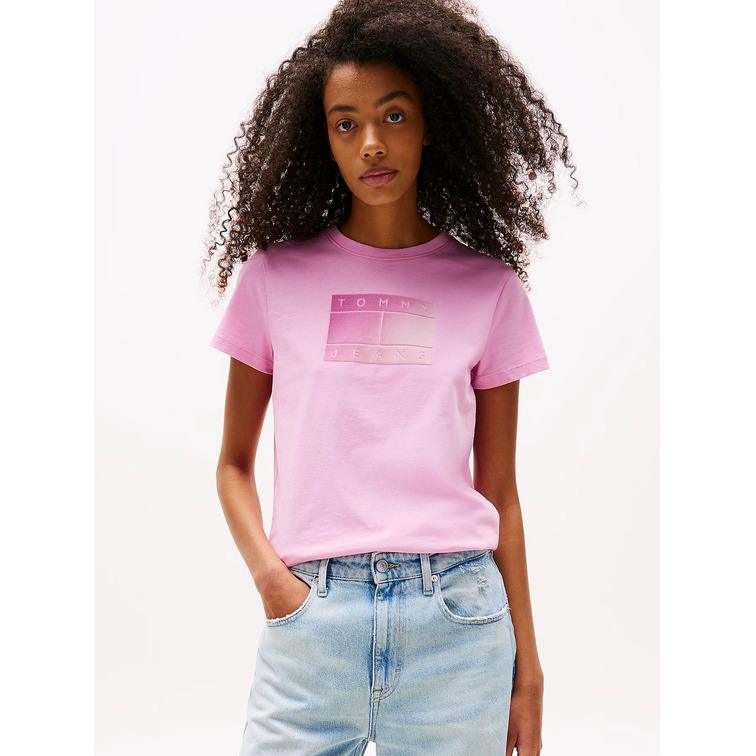 MUJER TJW REG GRADIENT FLAG SS U06