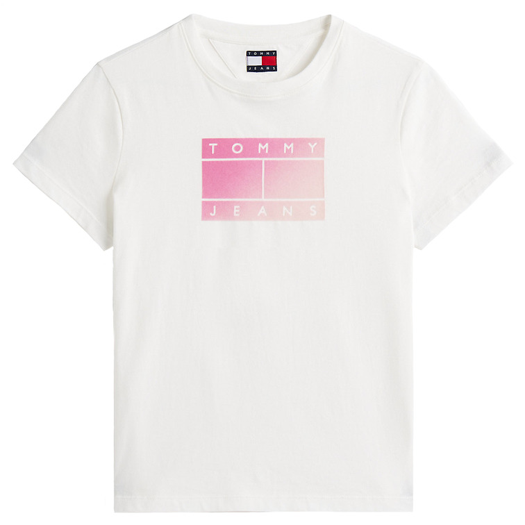 MUJER TJW REG GRADIENT FLAG SS YBL