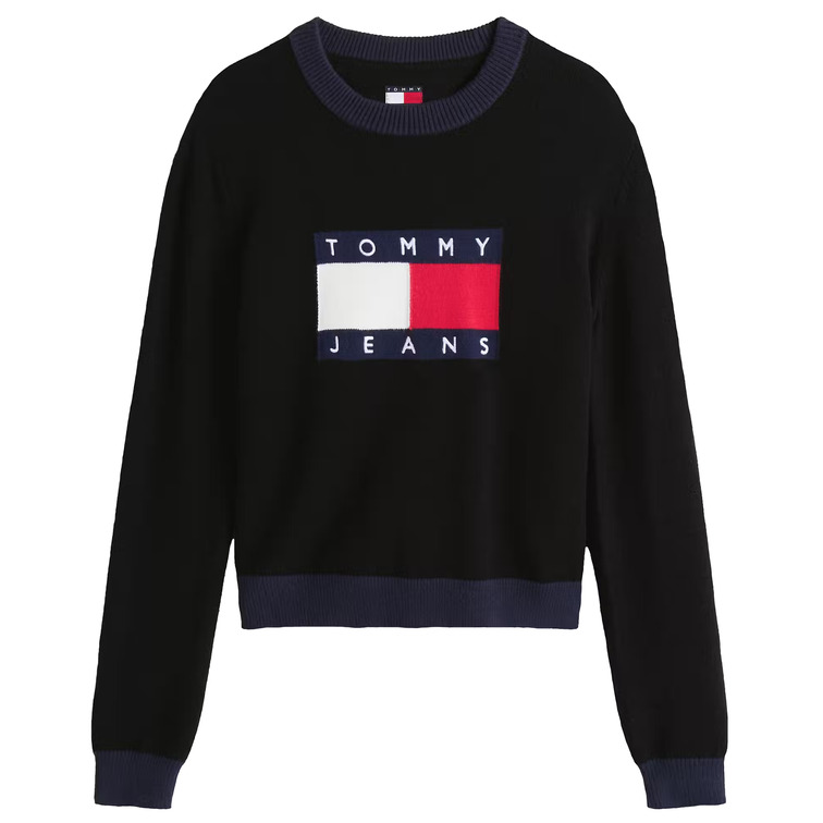 MUJER TJW CLRBLCKFLAG SWEATER EXT BDS