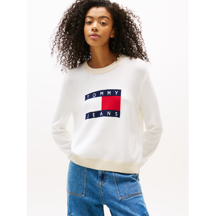MUJER TJW CLRBLCKFLAG SWEATER EXT YBL