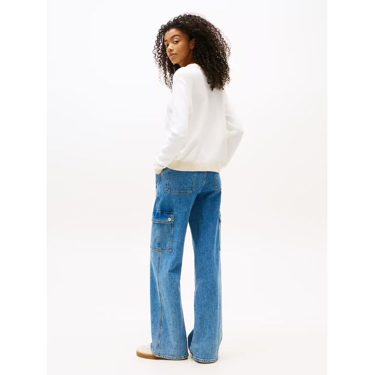 MUJER TJW CLRBLCKFLAG SWEATER EXT YBL