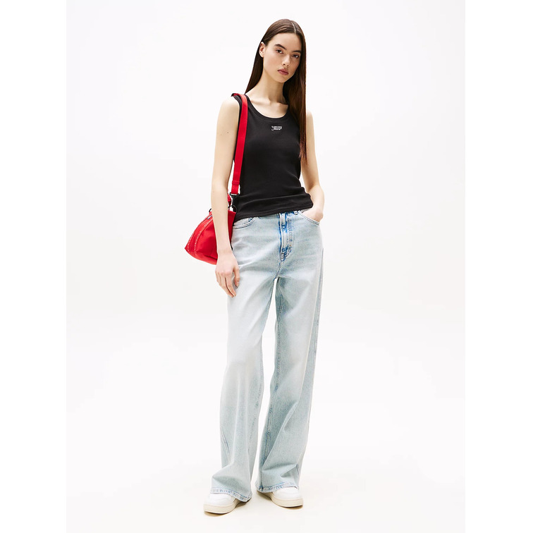 MUJER TJW SLIM SCRIPT RIB TANK TOP BDS