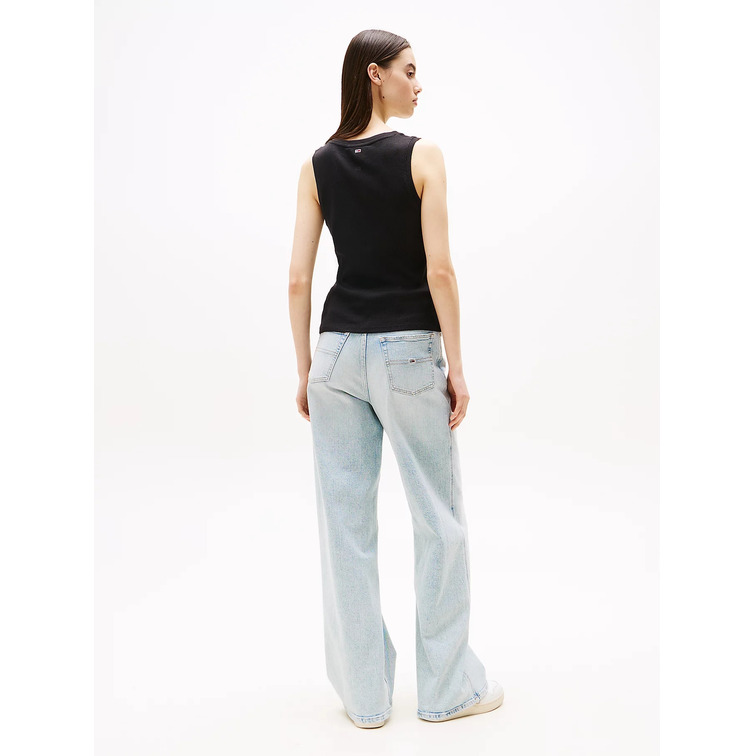 MUJER TJW SLIM SCRIPT RIB TANK TOP BDS