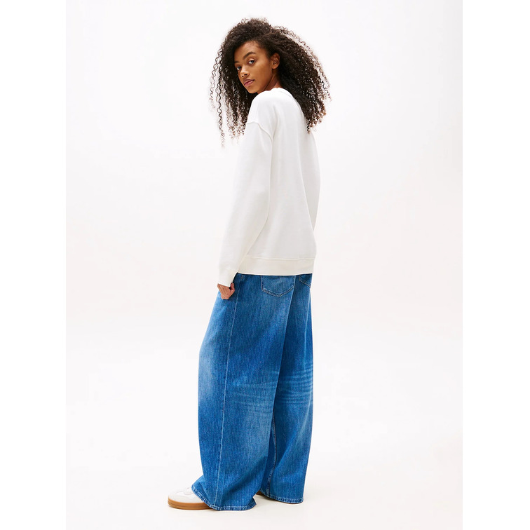 MUJER TJW RLX GRADIENT FLAG CREW YBL