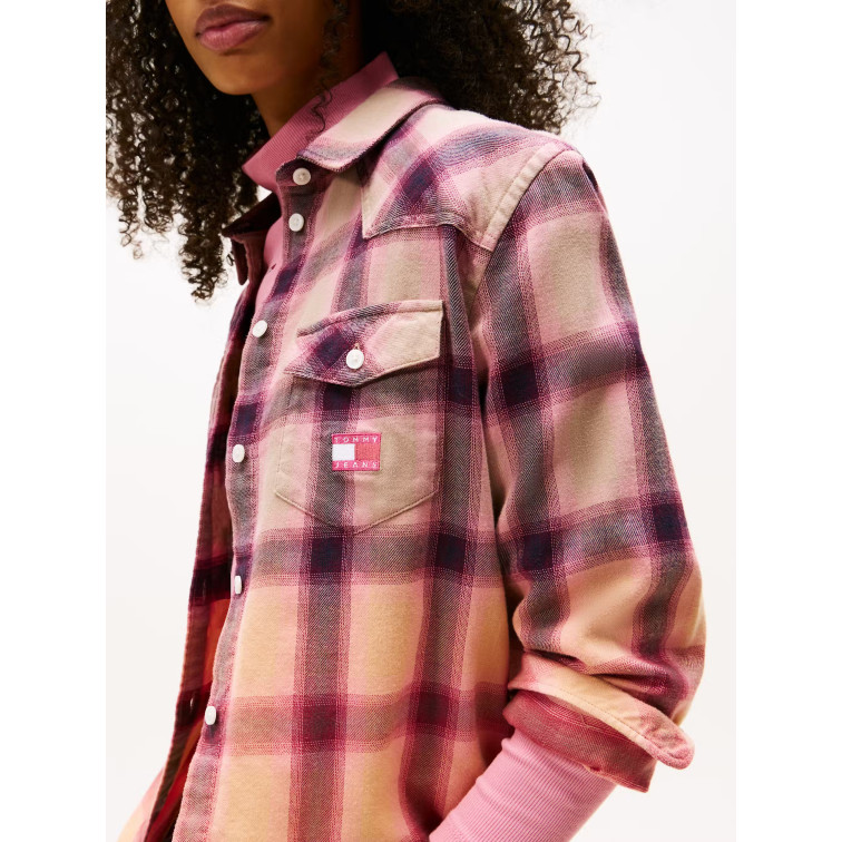 CAMISA MUJER  TOMMY HILFIGER TJW RLX FLANNEL SHIRT