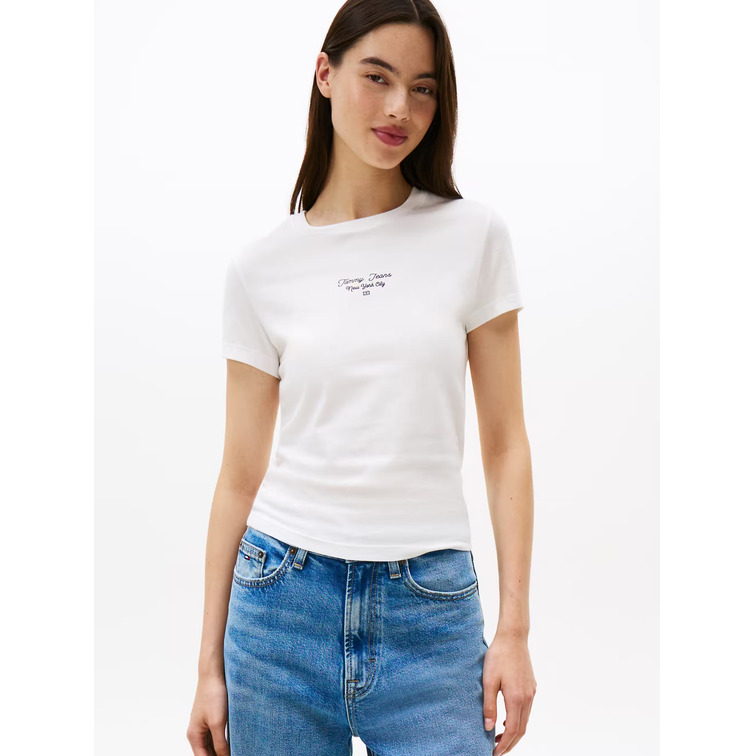 CAMISETA MUJER  TOMMY HILFIGER TJW SLIM ESS LOGO 1 TEE EXT