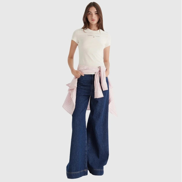 CAMISETA MUJER  TOMMY HILFIGER TJW SLIM BLING LINEAR TEE EXT