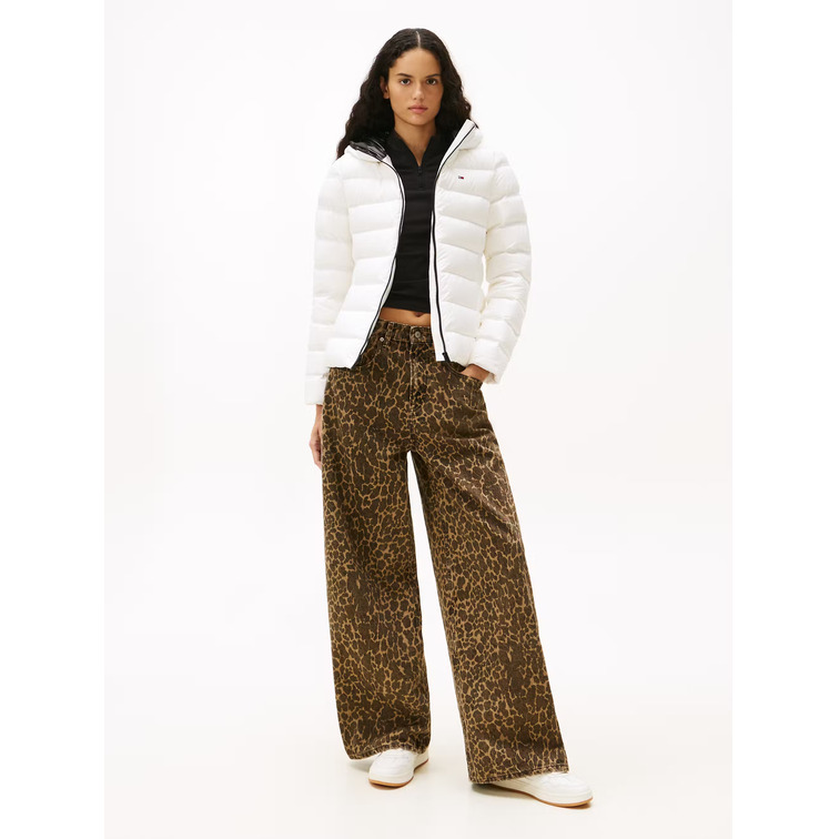MUJER TJW SLIM HOOD PRNT DOWN JCKT E YBL