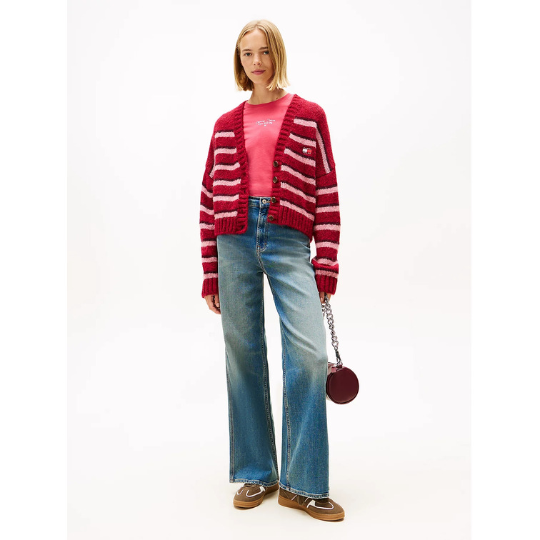 MUJER TJW BADGE STRIPE FLUFF CARDI E XJP