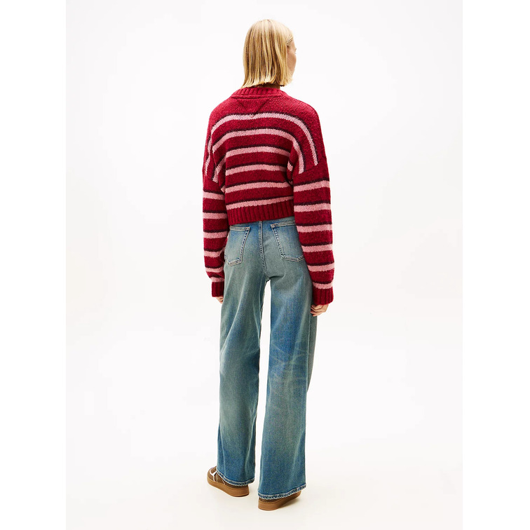 MUJER TJW BADGE STRIPE FLUFF CARDI E XJP