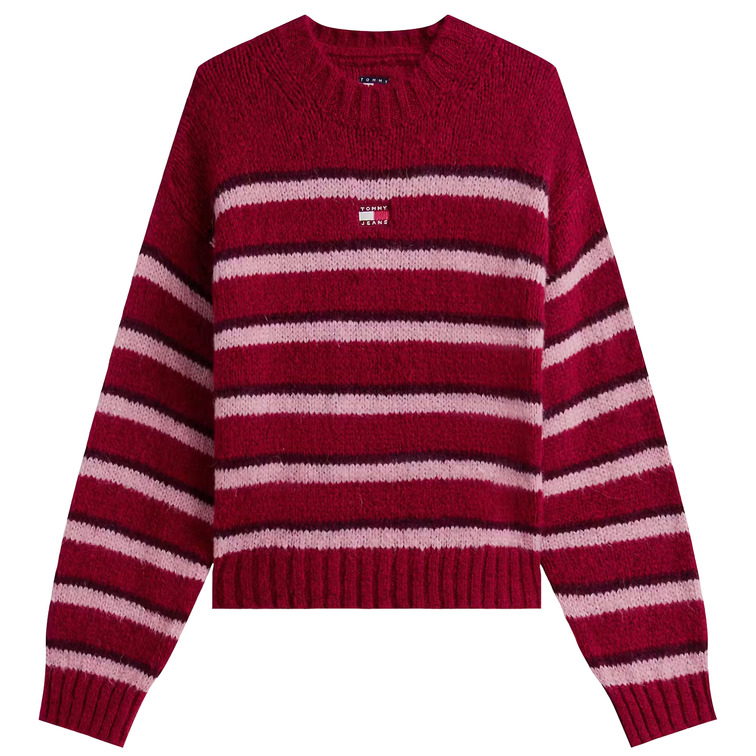MUJER TJW BADGE STRIPE FLUFFY SWEATE XJP