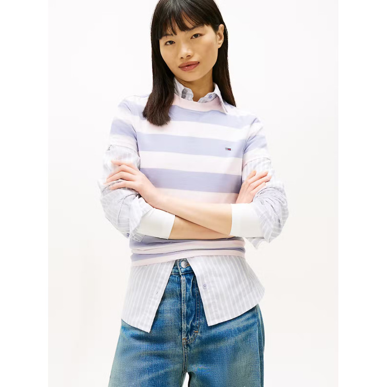 CAMISETA MUJER  TOMMY HILFIGER TJW REG S FLAG JERSEY SS TEE E