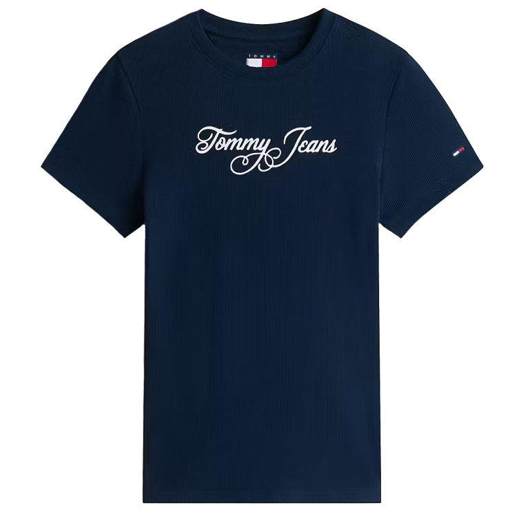 CAMISETA MUJER  TOMMY HILFIGER TJW SLIM ESS LOGO 1 RIB TEE EX
