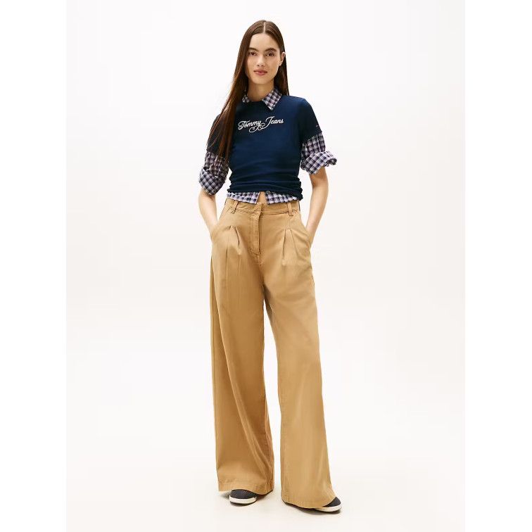 CAMISETA MUJER  TOMMY HILFIGER TJW SLIM ESS LOGO 1 RIB TEE EX