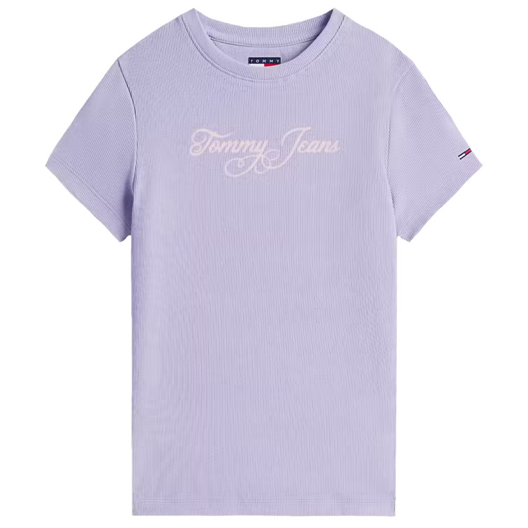 CAMISETA MUJER  TOMMY HILFIGER TJW SLIM ESS LOGO 1 RIB TEE EX