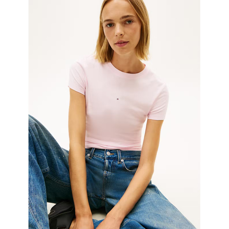 CAMISETA MUJER  TOMMY HILFIGER TJW SLIM MULTI LINEAR SS TEE